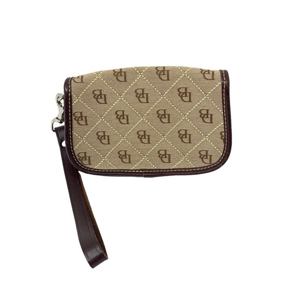 Dooney Bourke Monogram Wristlet Brown USA - Picture 2 of 11
